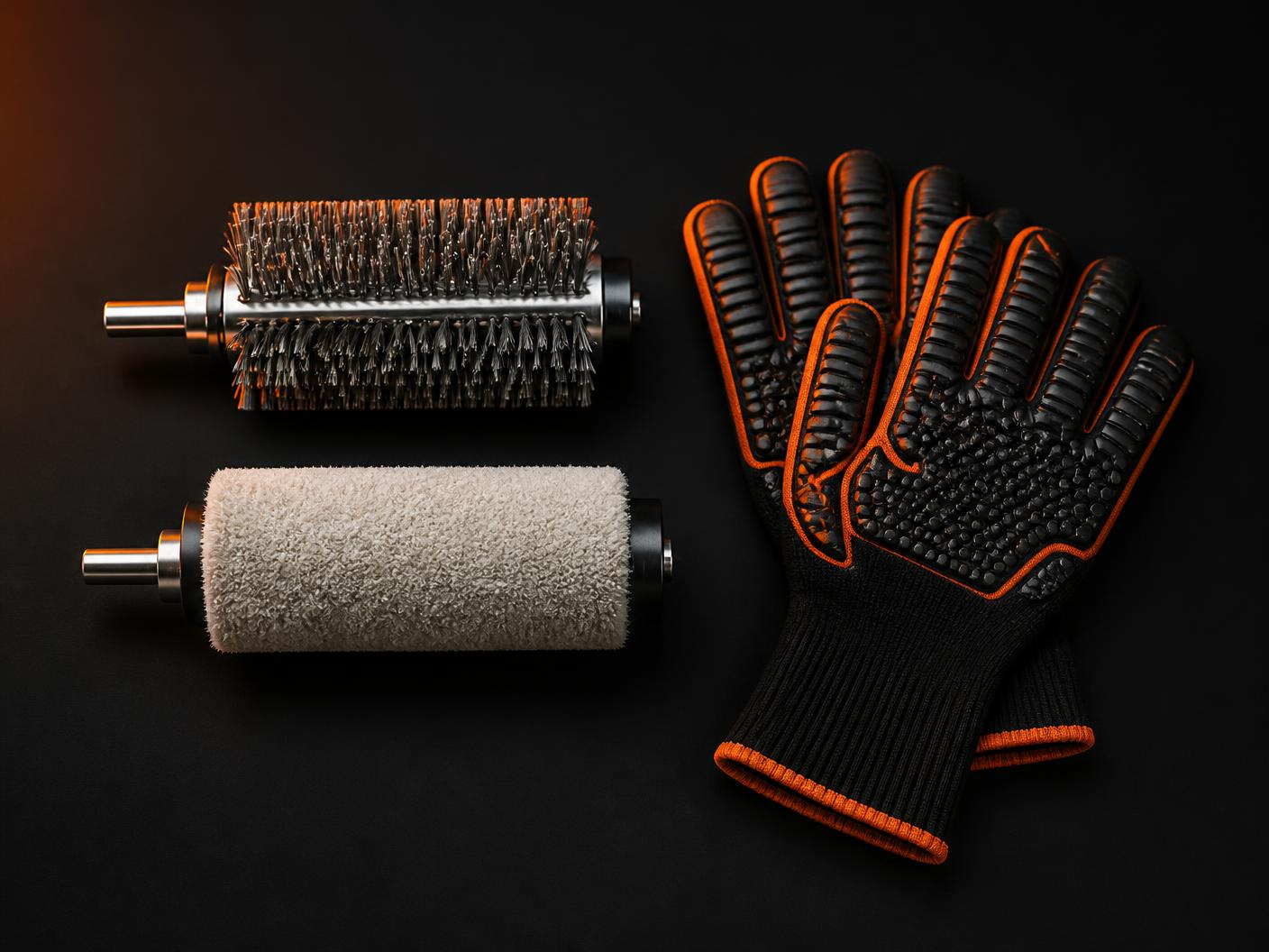 Free bonus bundle: bristle roller, polishing roller and gloves